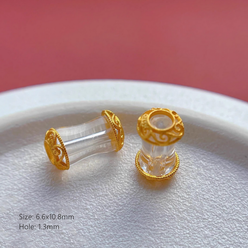 Nature Transparent Crystal Silver Gilded Base Spacers Partitions