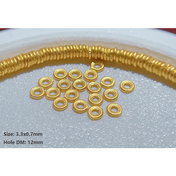 5pcs Sterling Silver Spacer Partition Piece 18K Plated- ASHG-25