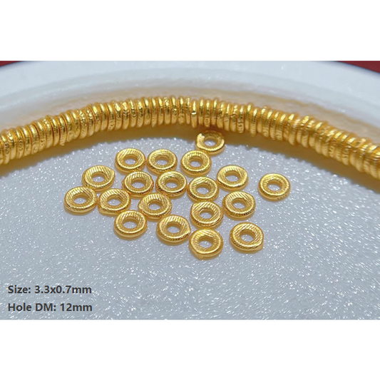 5pcs Sterling Silver Spacer Partition Piece 18K Plated- ASHG-25