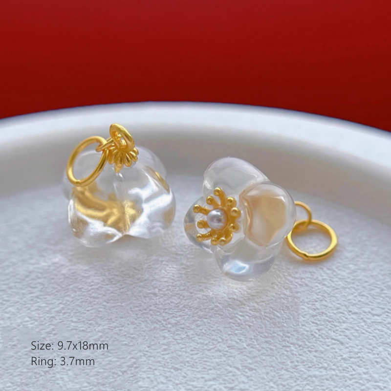 Nature Transparent Crystal Silver Gilded Base Spacers Partitions