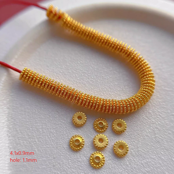 Sterling Silver Spacer Partition Piece, Gold Plated