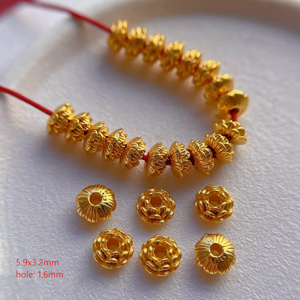 Sterling Silver Spacer Partition Piece, Gold Plated