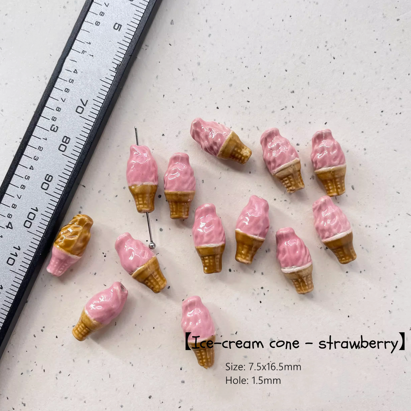 Ceramics Charms Fast Food Snack Spacers DIY Handcrafts Gift