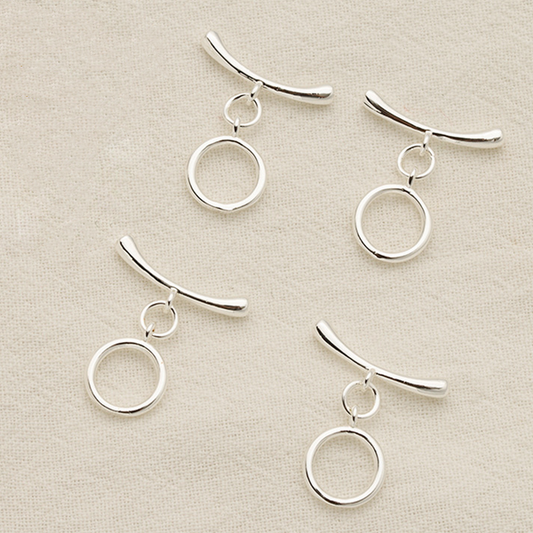 Brass Pinch / OT Clasp ,  Silver Plated - CMQW-01