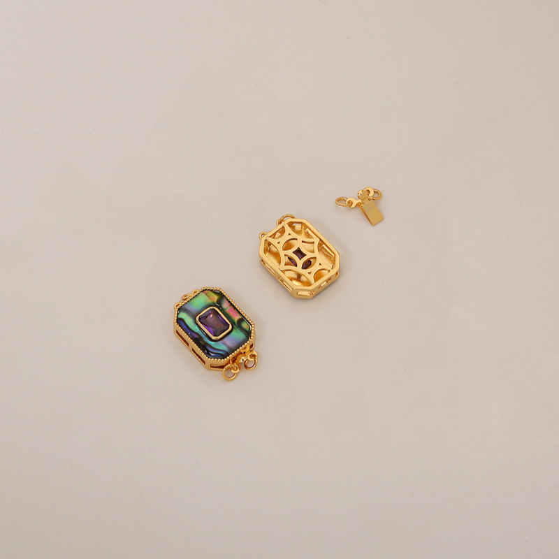 Brass Shell Insert Box Clasps