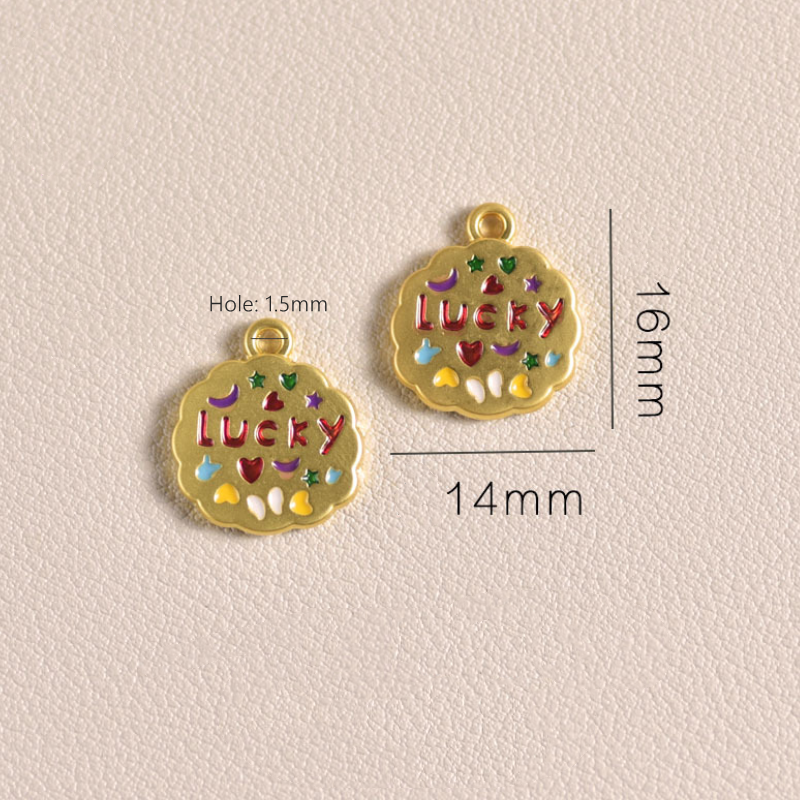 Alloy 14K Gilded Candy Sweet Pendant Piece