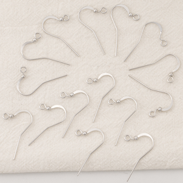 5 Pairs Brass Earring Hook Color Preservation