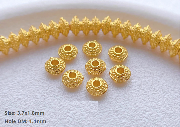Sterling Silver Spacer Partition Piece, Gold Plated