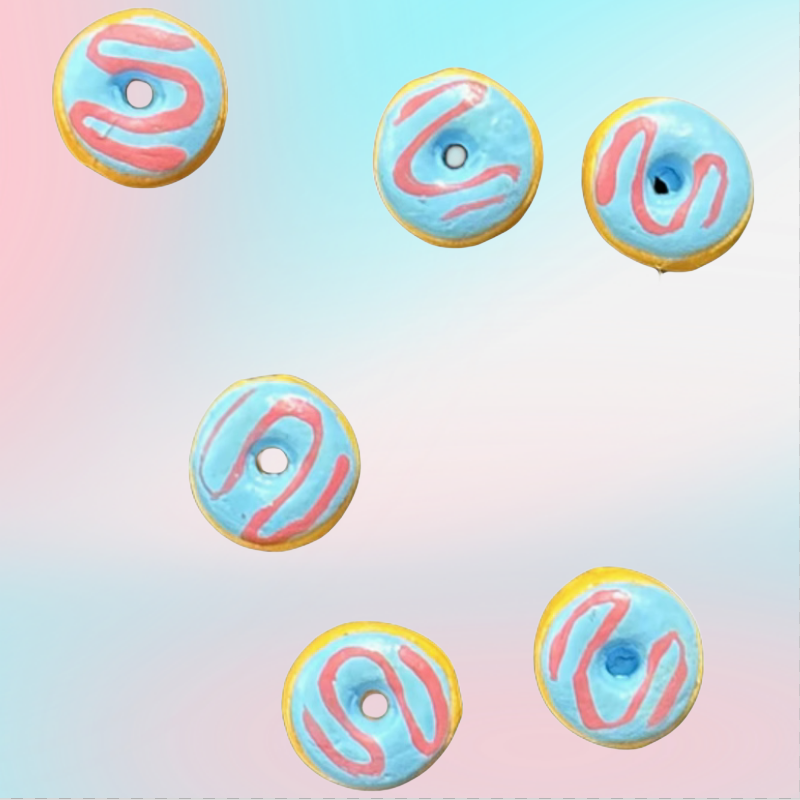 Cute Doughnut Ceramics Clay Bead Spacer