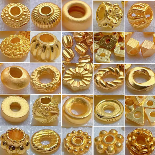 Sterling Silver Spacer Partition Piece, Gold Plated