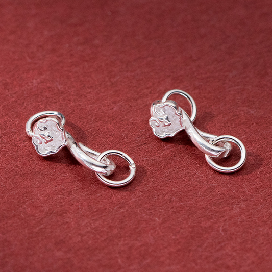 Sterling Silver Hook Clasp With 2 Rings, Silver Plated -CSRY-01