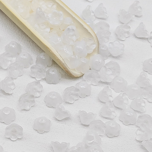 50pcs Lily Of The Valley Receptacle Glass Partition Beads Spacer -GLLN-02