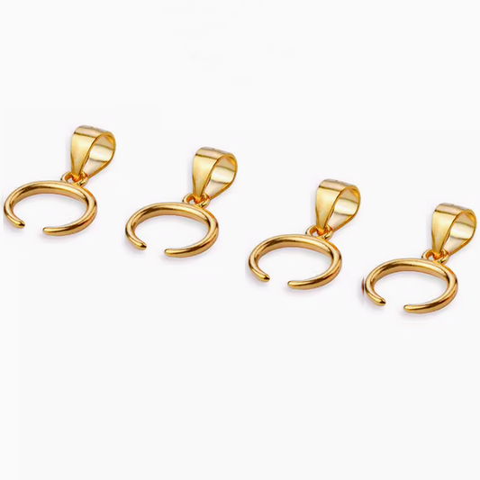Sterling Silver Pinch Clip 6.5x9mm, Gold Plated - CSYH-08