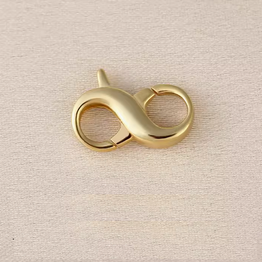 Sterling Silver 8 Shape Spring Clasp ,Gold Plated -CSSE-02