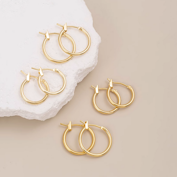 1 Pairs Brass Big Ring Ear Ring