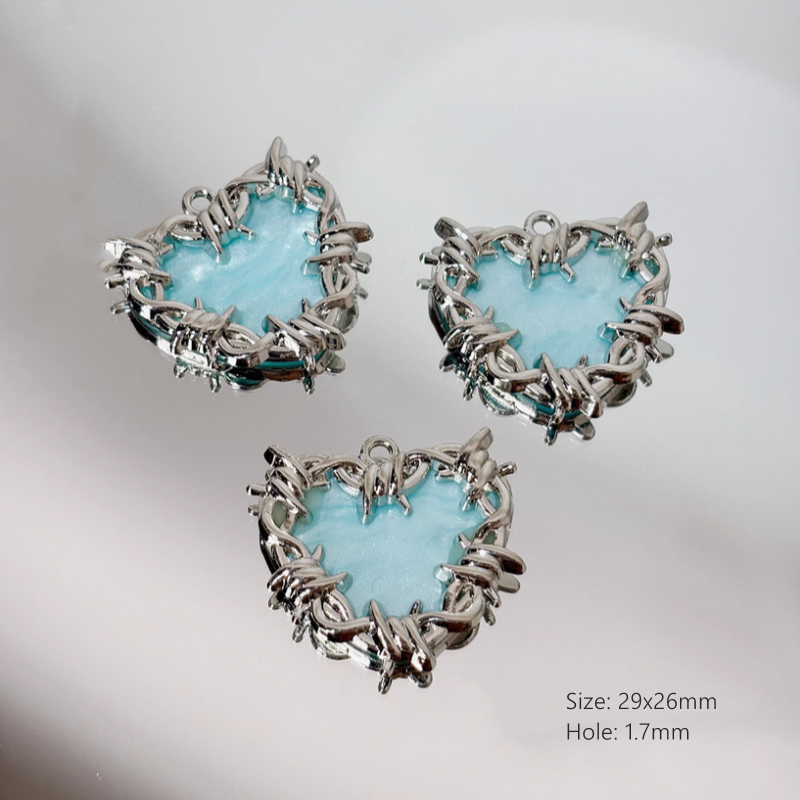 Alloy Pendants With Resin Blue Fairy Fantastic Charms Accessories