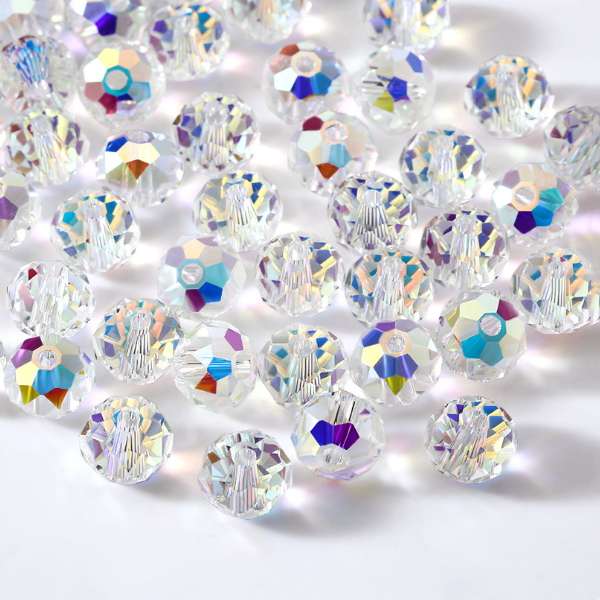 Electroplated Glass Facted Beads