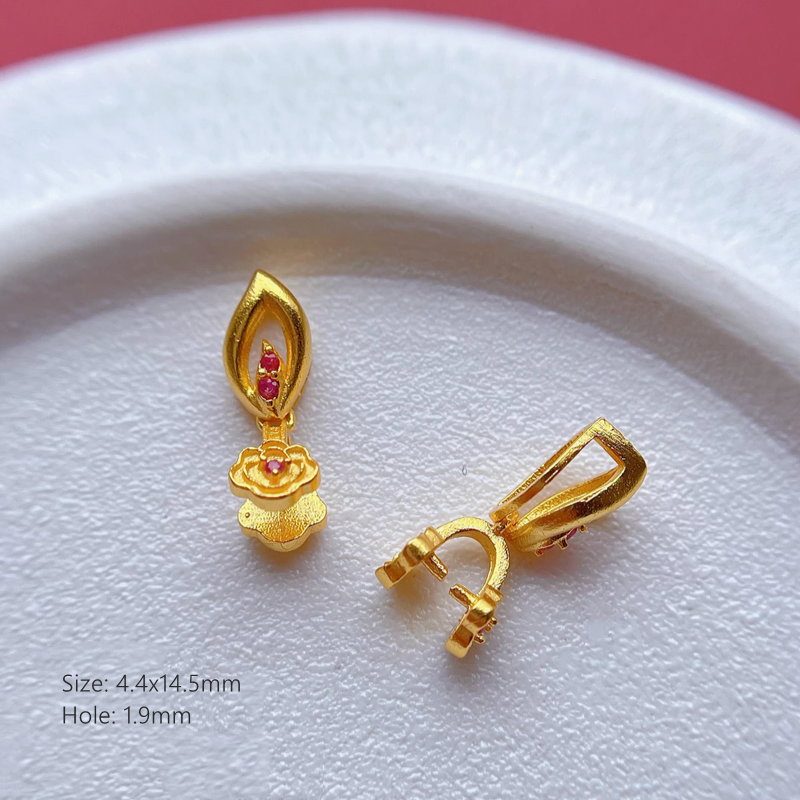 925 Sterling Silver Pinch Clip Gilded Artwork Hook Clasps