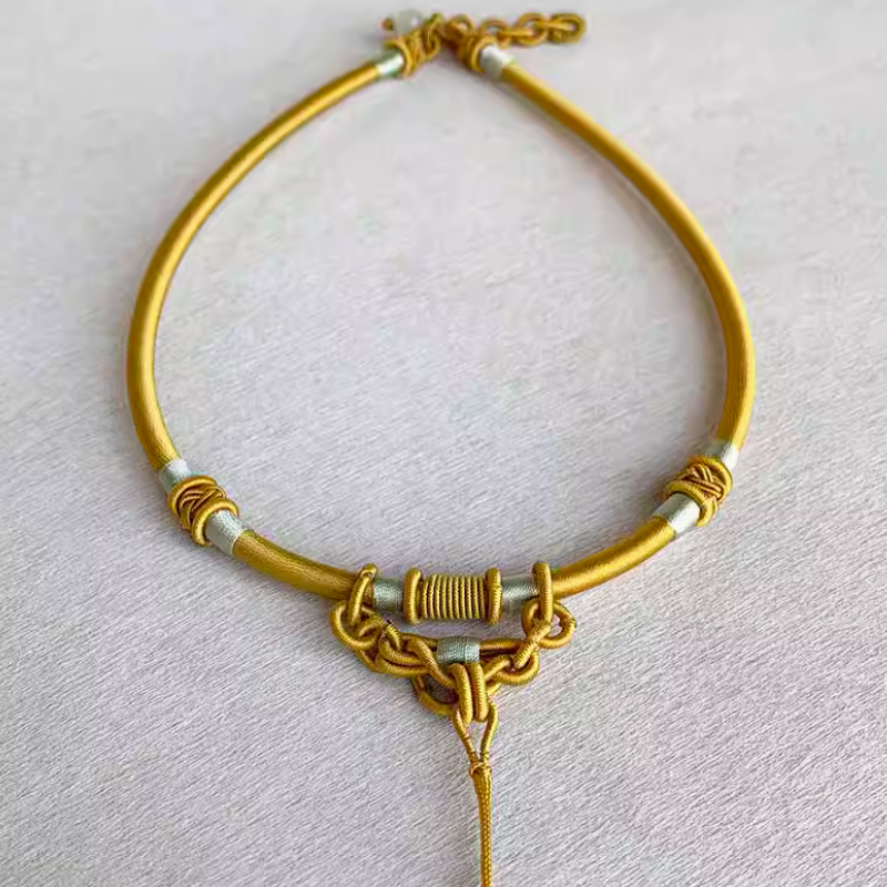Rope Braided Semi-Finished Necklace Ethnic Traditional Style