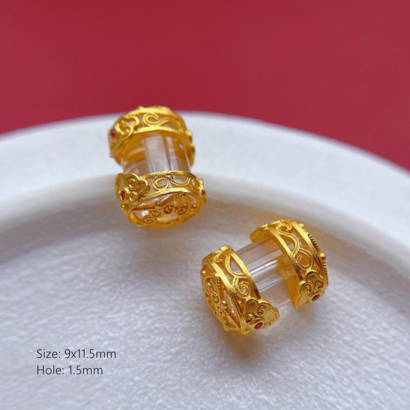 Nature Transparent Crystal Silver Gilded Base Spacers Partitions