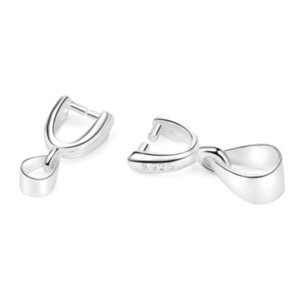 Sterling Silver Pinch Clip Pendant Hanging Buckle