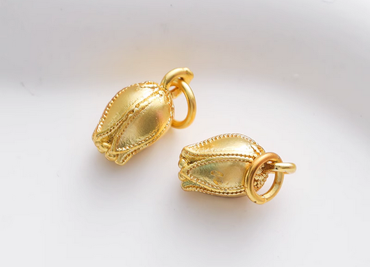 Alloy Flower Bud Pendant 18K Plated - PMHB-01