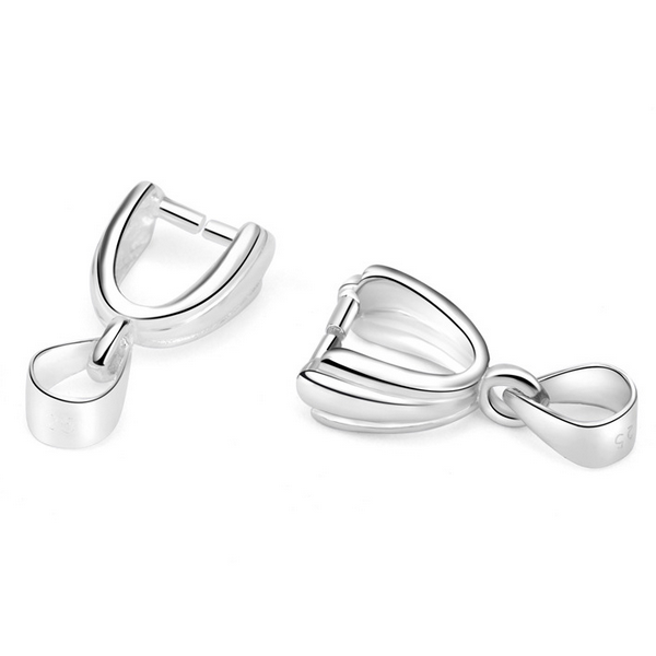 Sterling Silver Pinch Clip Pendant Hanging Buckle
