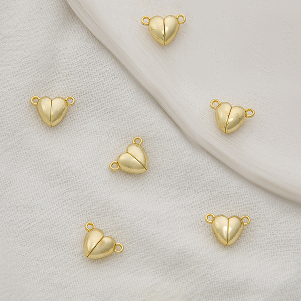 Brass Heart Shape Magnetic Clasp