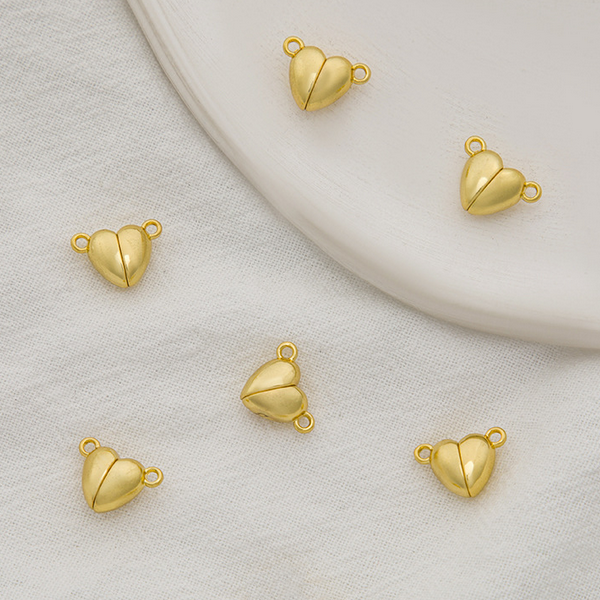 Brass Heart Shape Magnetic Clasp