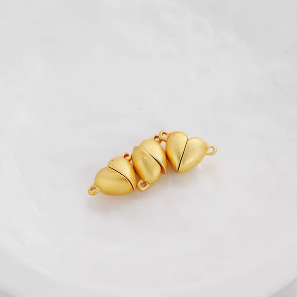 Brass Heart Shape Magnetic Clasp