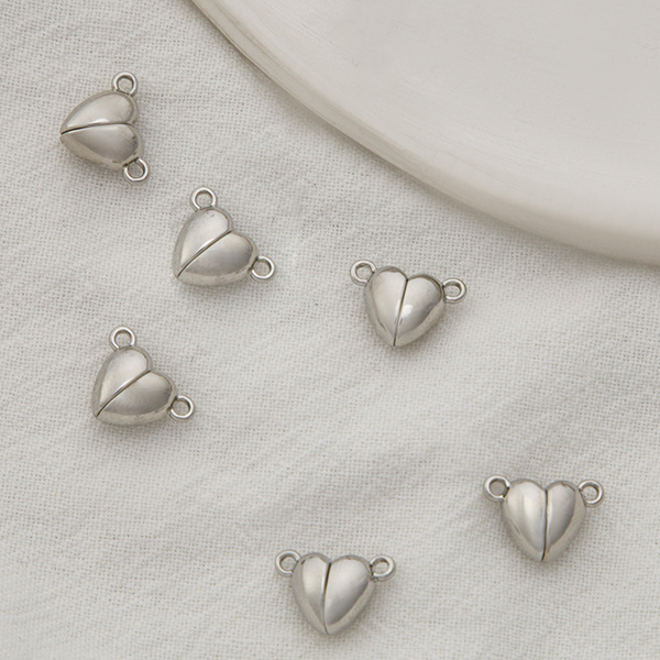 Brass Heart Shape Magnetic Clasp
