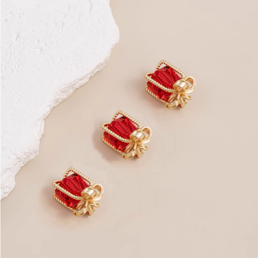 Brass Zircon Gift Box Pendant - PMGF-02