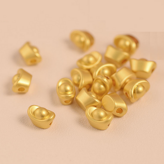 Alloy Gold Electroplated YuanBao Pendant 18K Plated