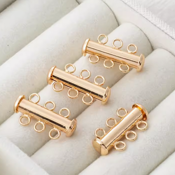 Brass 2/3 Ring Per Row Bayonet Clasp