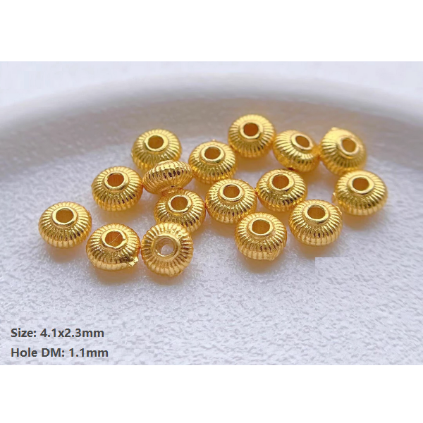5pcs Sterling Silver Spacer Partition Piece 18K Plated- ASHG-02