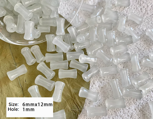 20pcs Glass imitation Jade Ring/Bamboo Joint Spacer