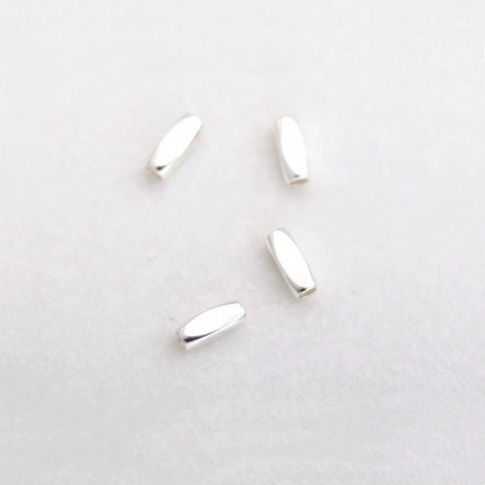20pcs Alloy Ellipse Column Piece Spacer- Silver Plated - AMFL-01