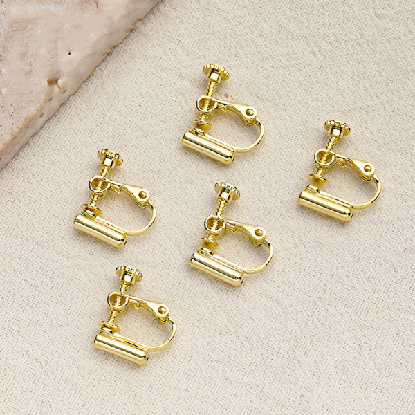 1 Pair Brass Ear Clip Base Color Preservation