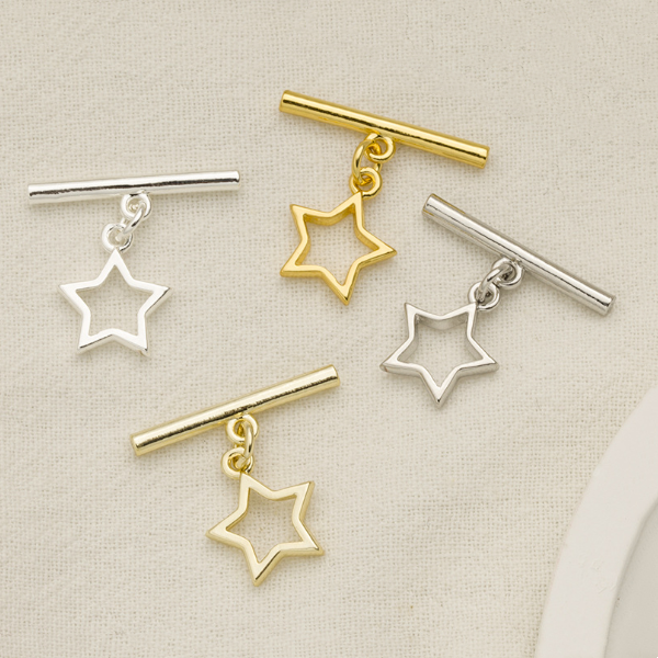 Brass Star Pinch / OT Toggle Clasps Colors Preservation