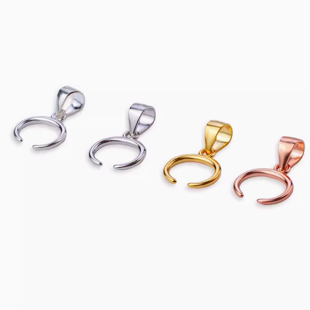 925 Sterling Silver Pinch Clip, Pendant Hanging Buckle