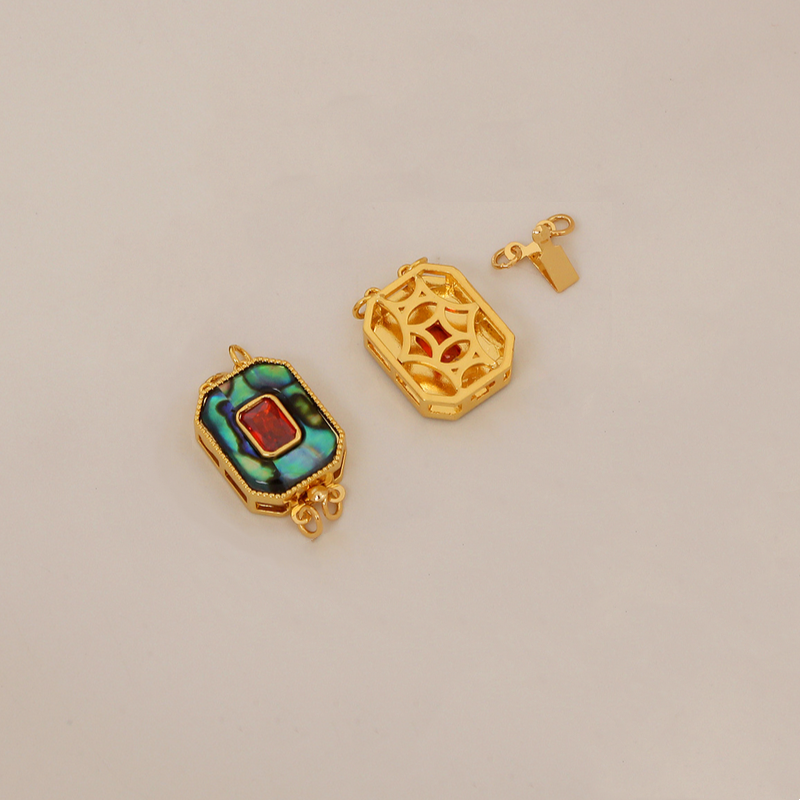 Brass Shell Insert Box Clasps