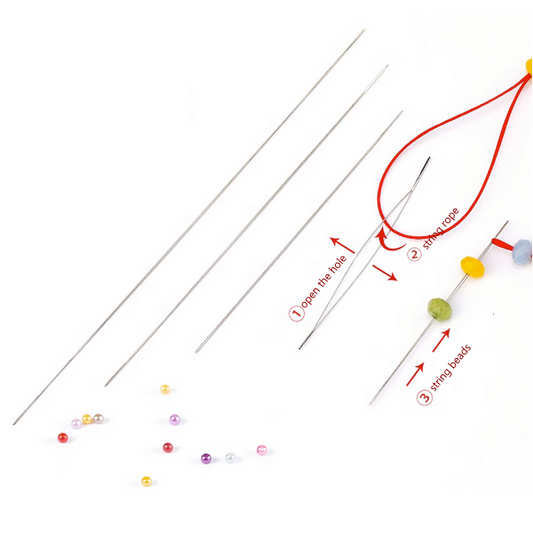 5pcs/Set Stainless Steel Ultra Soft Beading Use Needles - TLZH-01