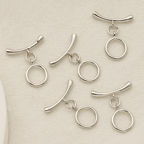 Brass Toggle Clasp Round Ring Stick Jewelry Connector