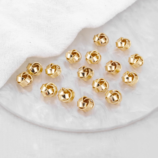 5pcs Alloy Braid Knot Shape Spacer- Electroplated - AMDJ-01