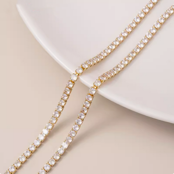 Brass Zirconic Chain Charm Diy