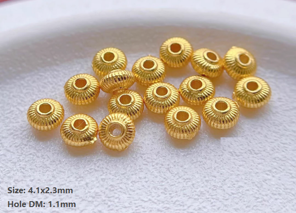 Sterling Silver Spacer Partition Piece, Gold Plated