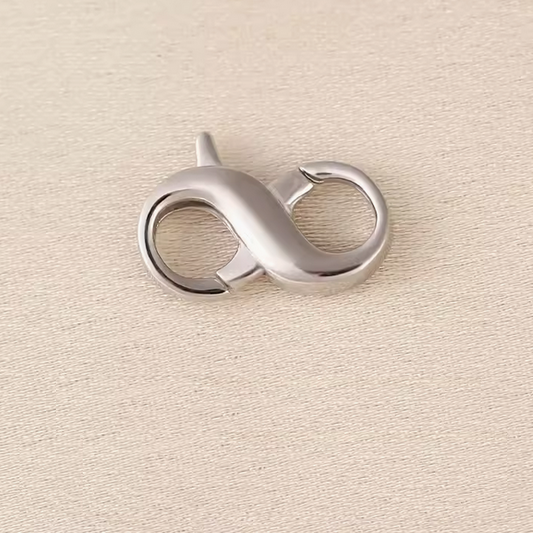 Sterling Silver 8 Shape Spring Clasp ,Silver Plated -CSSE-01