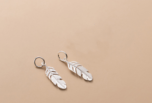 Sterling Silver Feather Pendant-PSYM-01