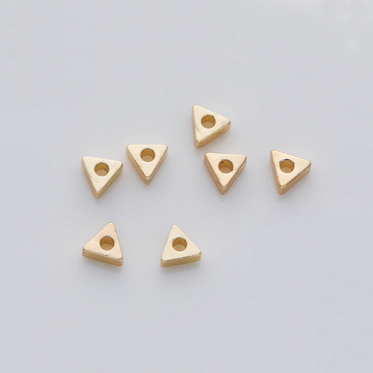20pcs Alloy Triangle Spacer Piece - 14K Plated - AMFK-02