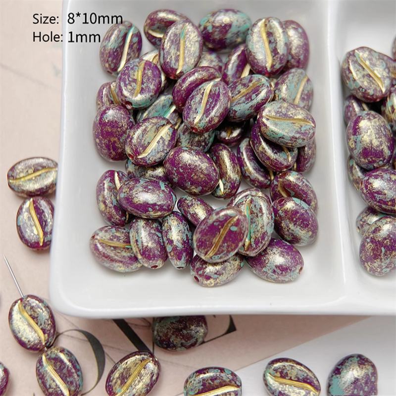 20pcs Coffee Bean Beads Ornament Handmaking Material